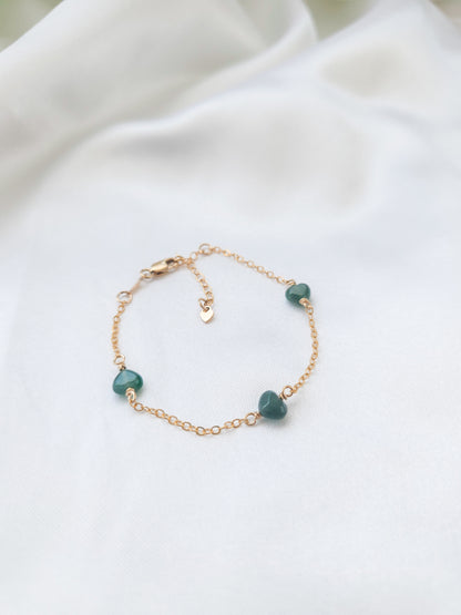 Three Hearts Jade Bracelet