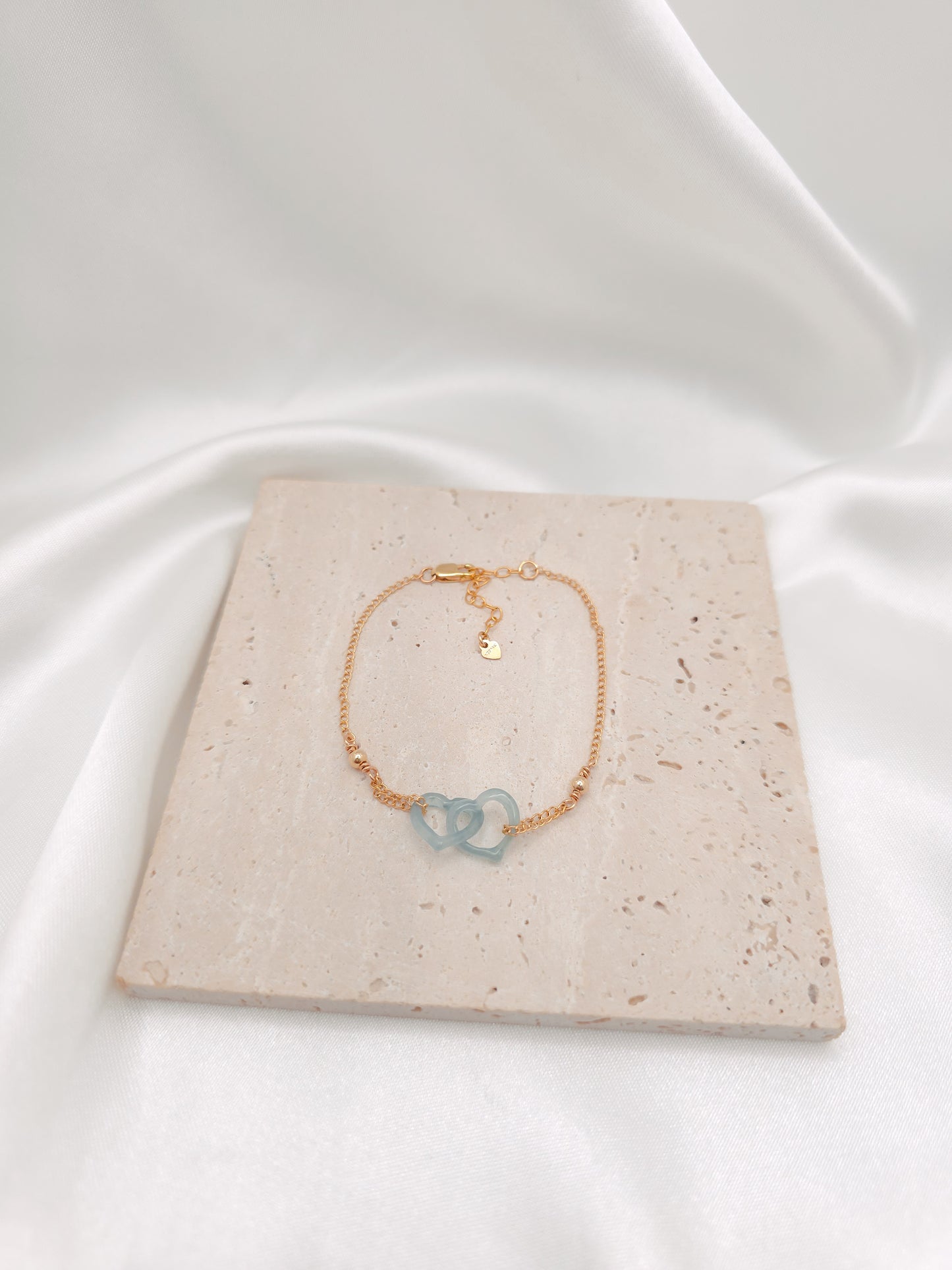 Two Hearts Jade Bracelet