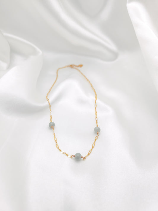 Three Wishes Jade Bead Necklace