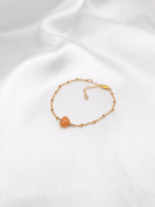 Honey Jade Heart Bracelet