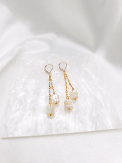 Crown Flower Huggie Earrings