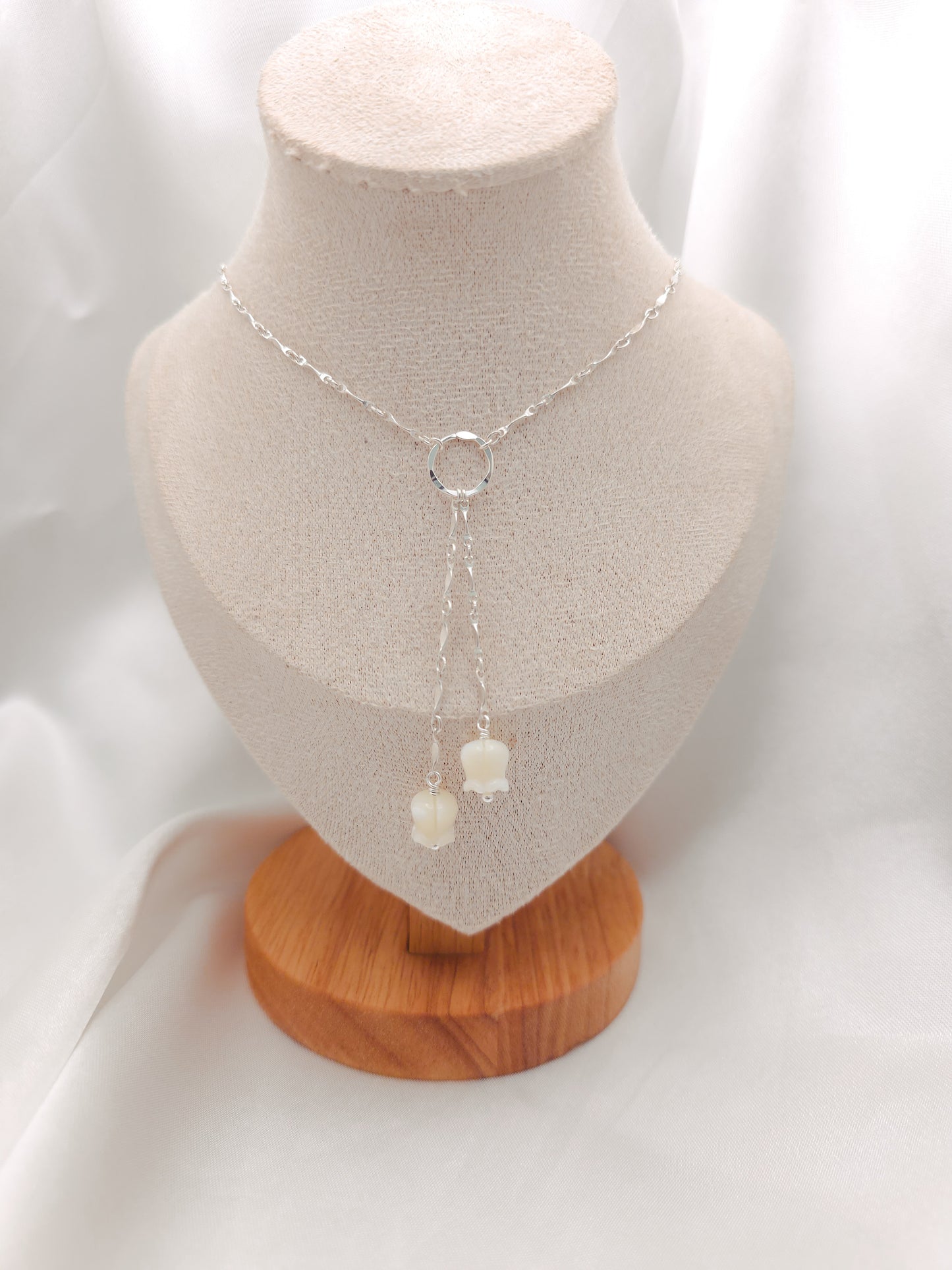 Crown Flower Lariat Necklace