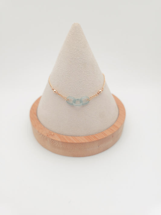 Three Jade Links Bracelet