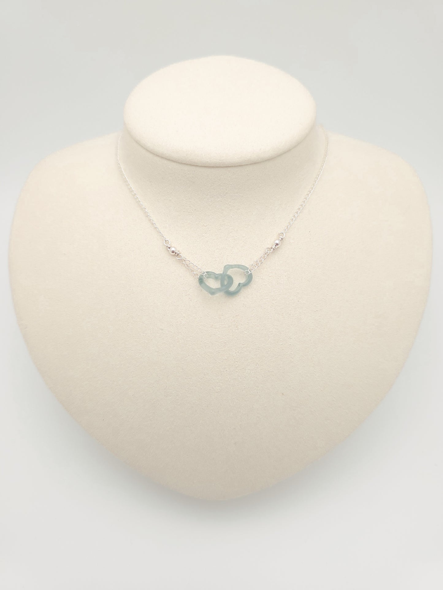 Two Hearts Jade Necklace