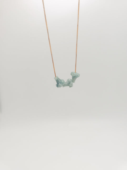 Triple Puakenikeni Jade Necklace
