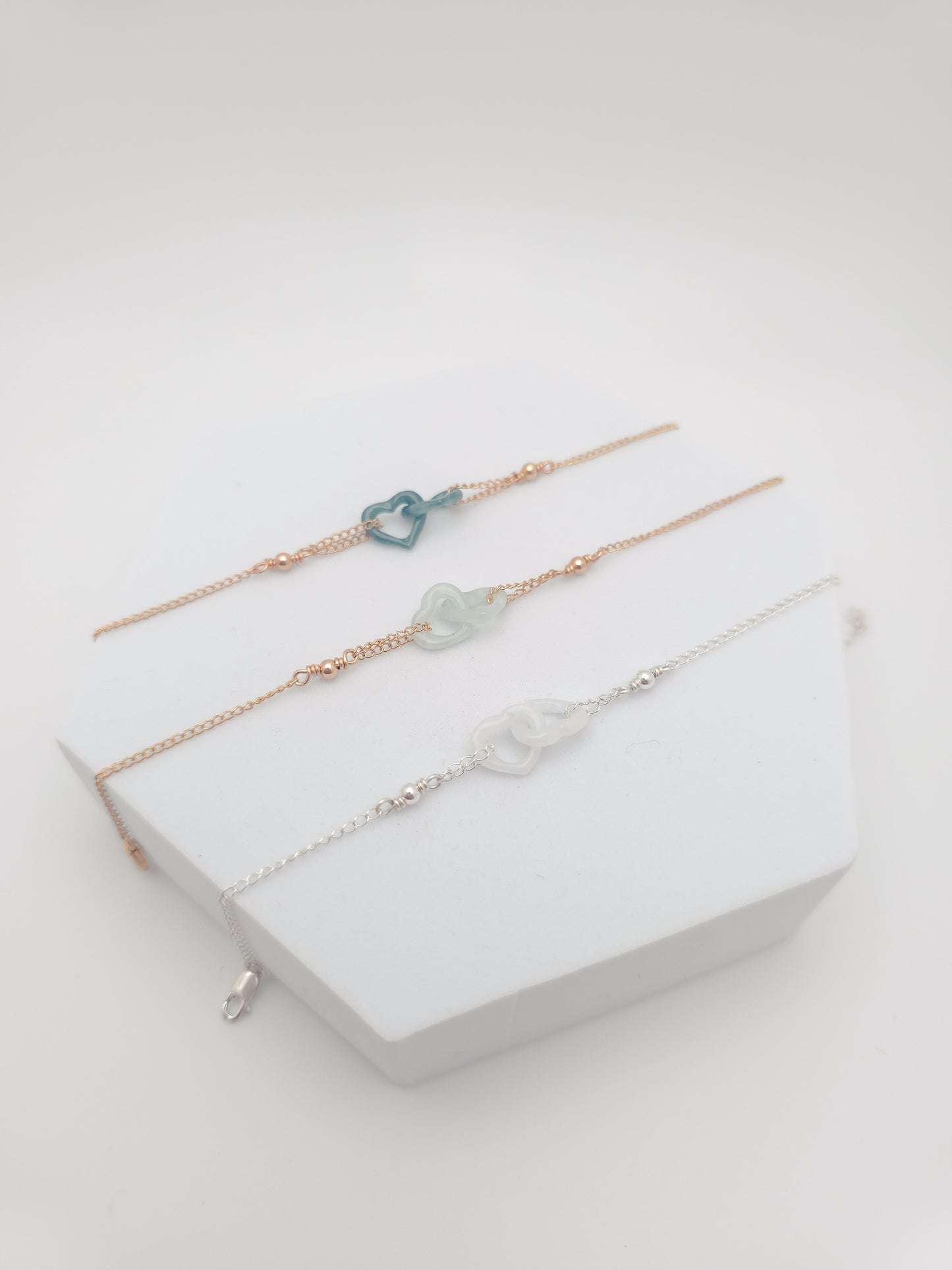 Two Hearts Jade Bracelet