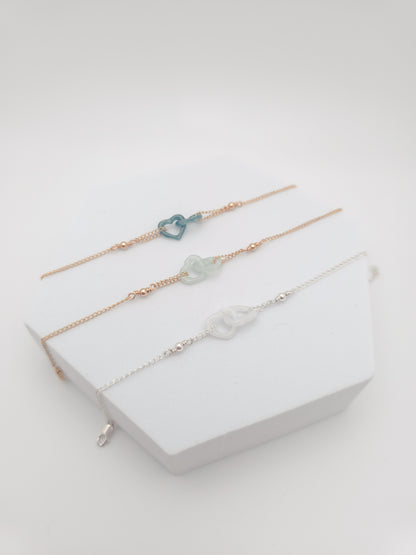 Two Hearts Jade Bracelet