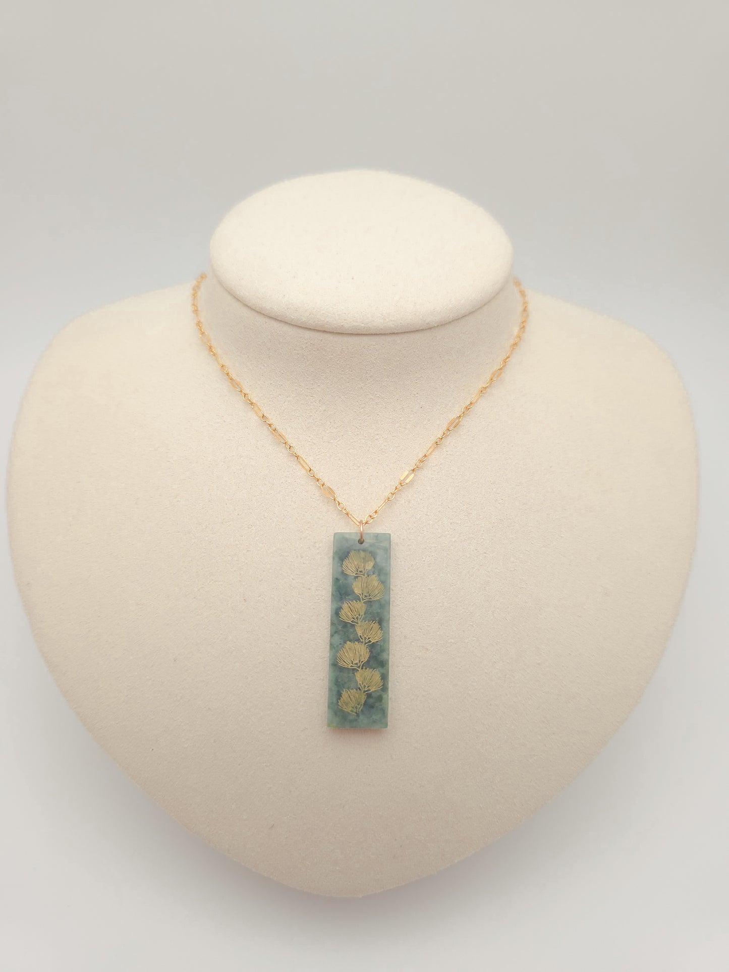 Ohia Vertical Jade Bar Necklace