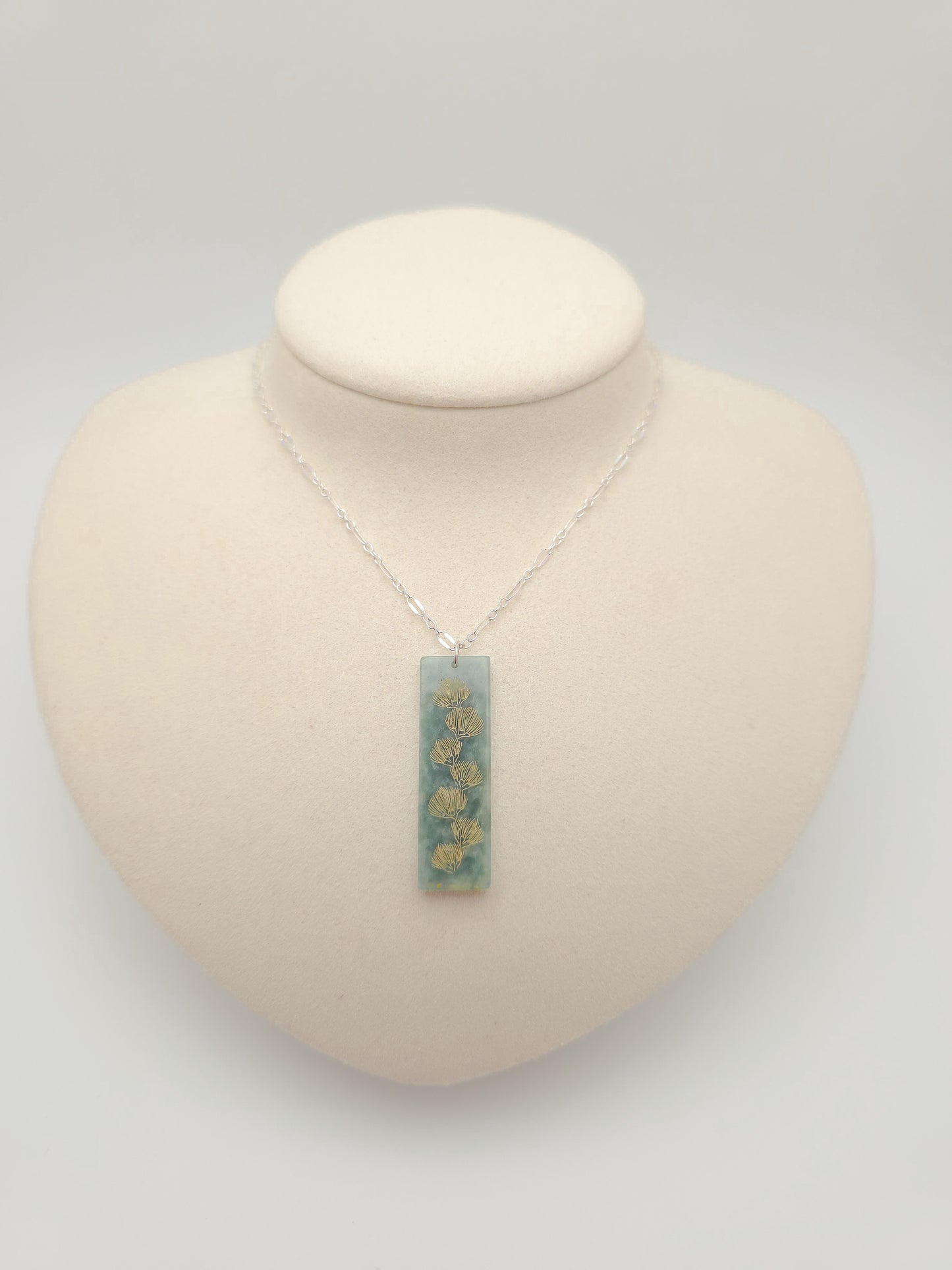 Ohia Vertical Jade Bar Necklace