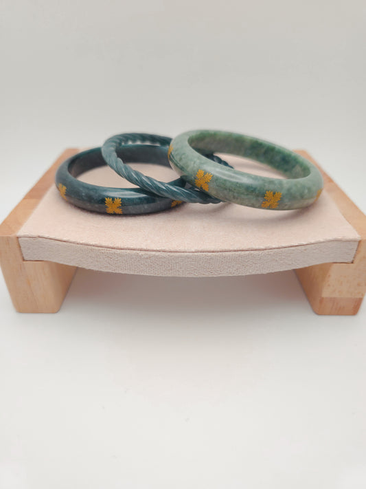 Ulu Quilt Jade Bangle