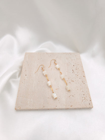 Crown Flower Dangle Earrings