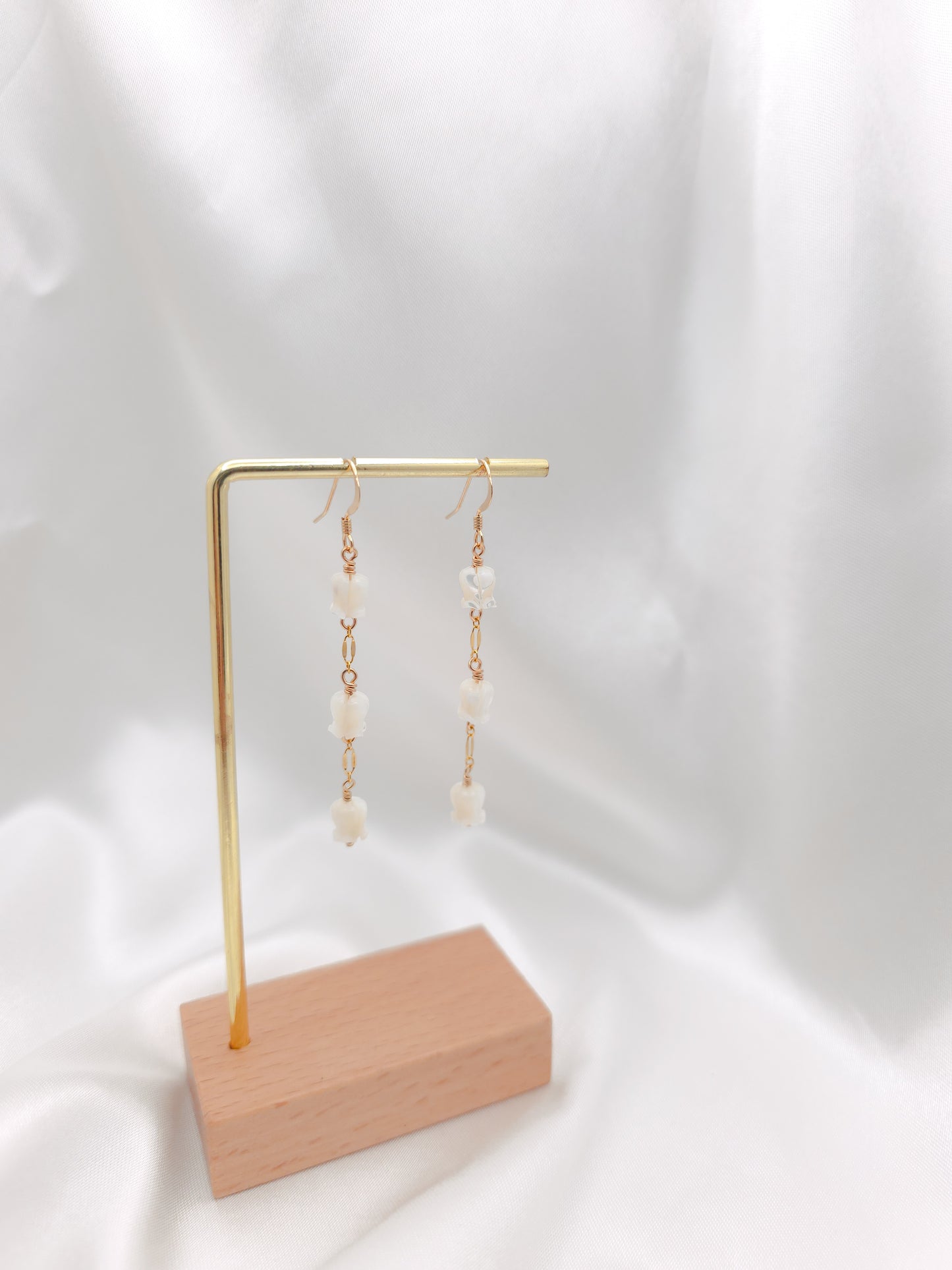 Crown Flower Dangle Earrings