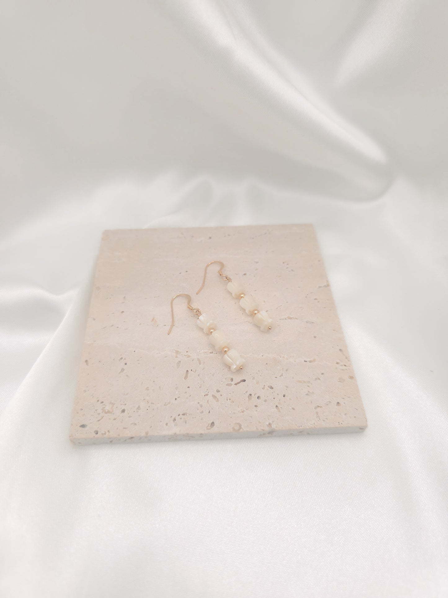 Crown Flower Drop Earrings