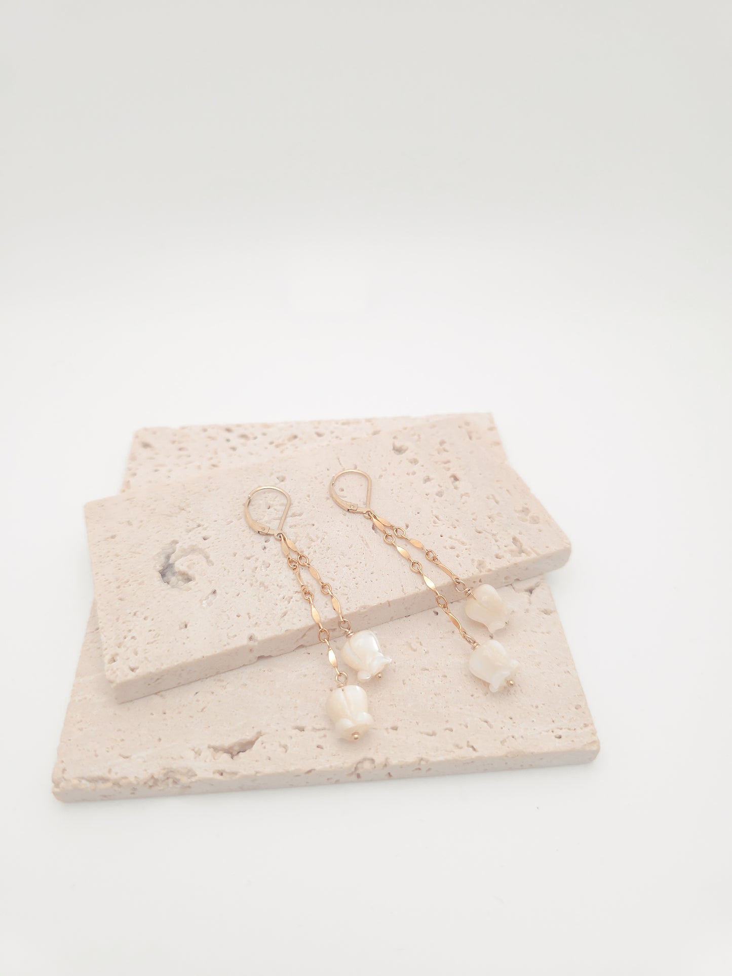 Crown Flower Huggie Earrings