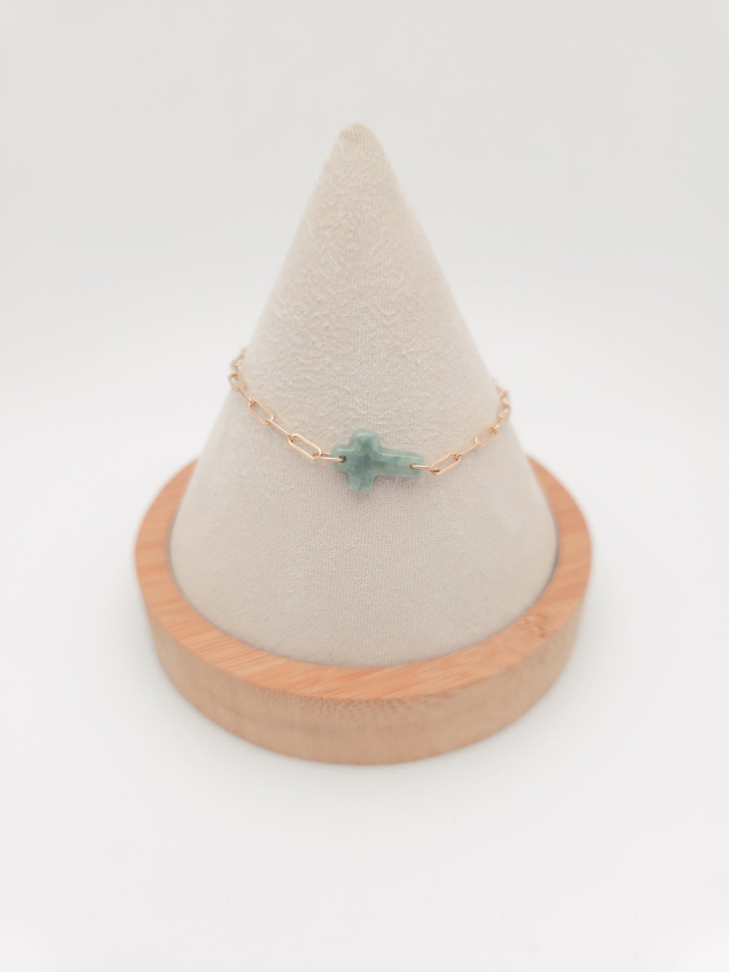 Jade Cross Bracelet