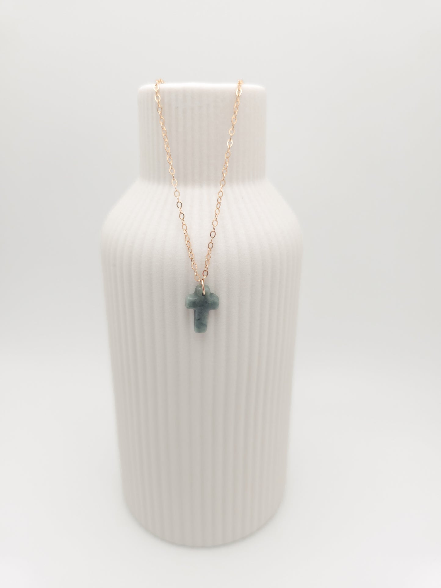 Jade Cross Necklace