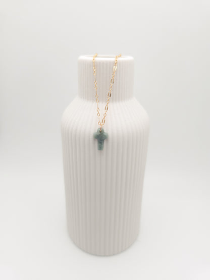 Jade Cross Necklace