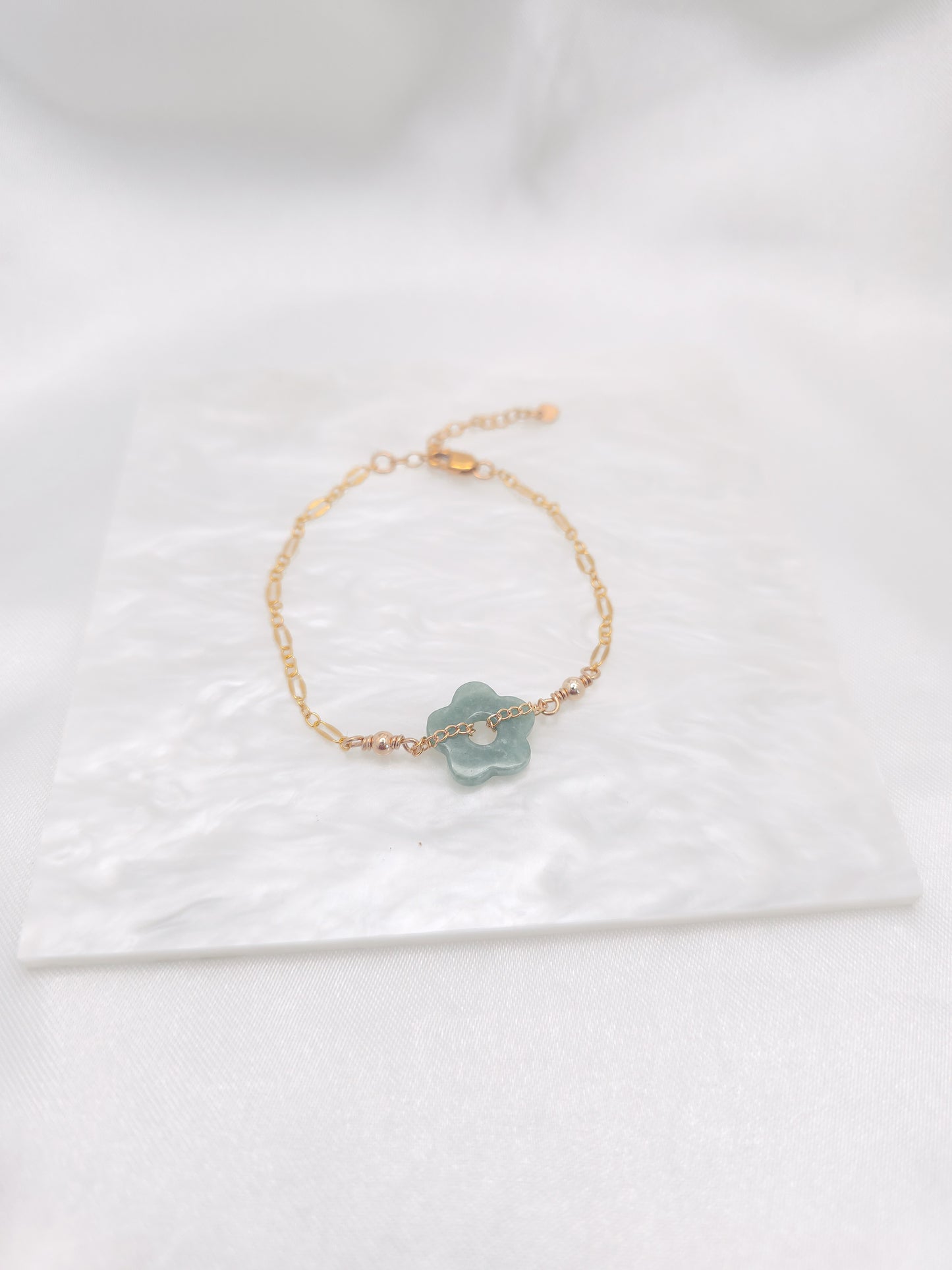 Jade Flower Bracelet