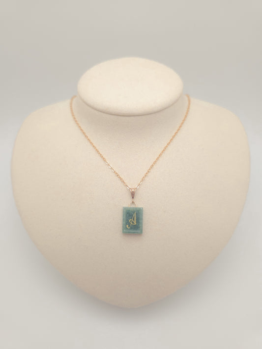 Jade Letter Necklace