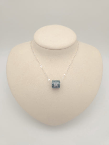 Ulu Quilt Barrel Jade Necklace