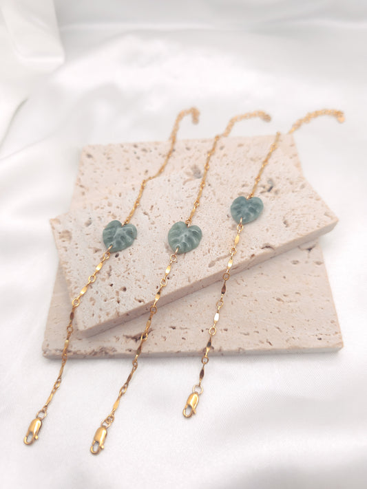 Monstera Jade Bracelet