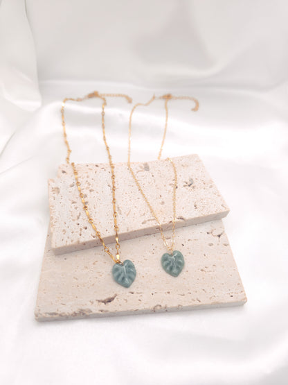 Monstera Jade Necklace