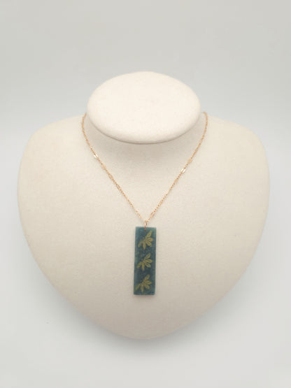 Naupaka Jade Bar Necklace