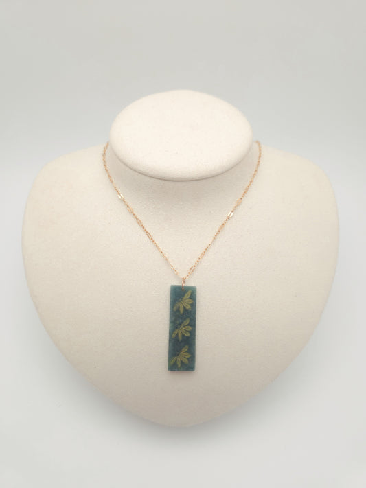 Naupaka Jade Bar Necklace