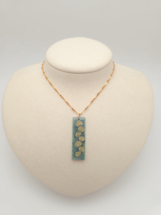 Ohia Vertical Jade Bar Necklace
