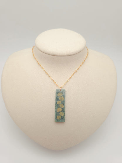 Ohia Vertical Jade Bar Necklace