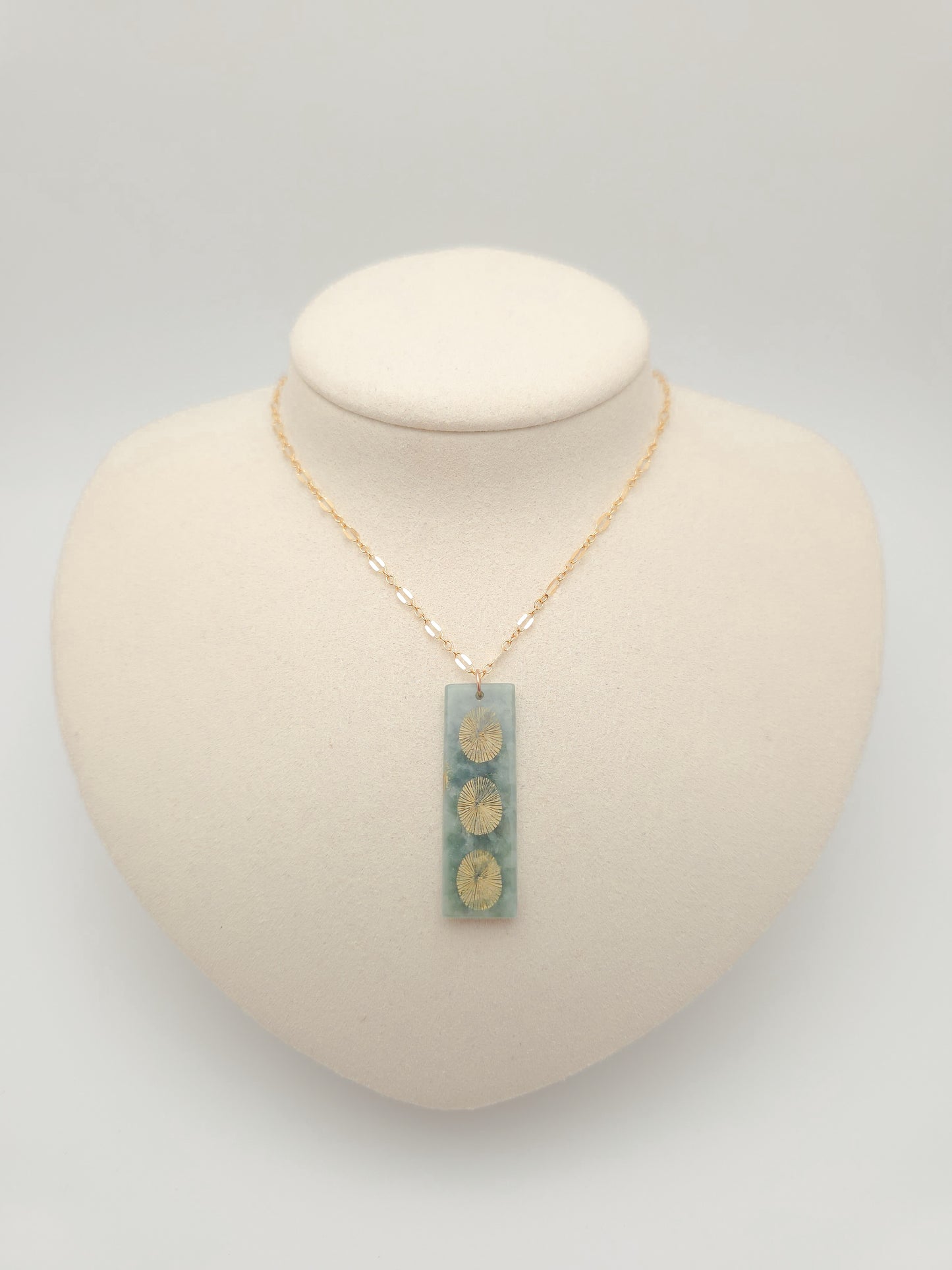 Opihi Vertical Jade Bar Necklace