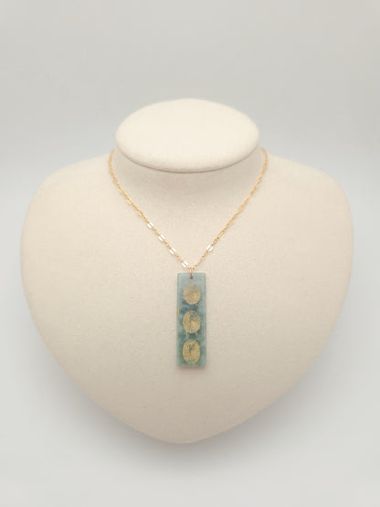 Opihi Vertical Jade Bar Necklace