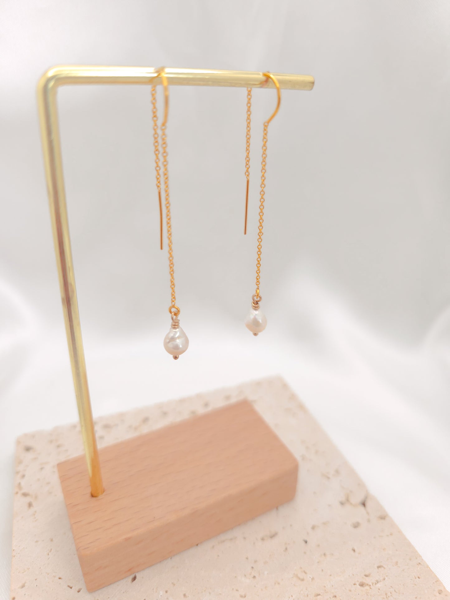 Pearl Threader Earrings