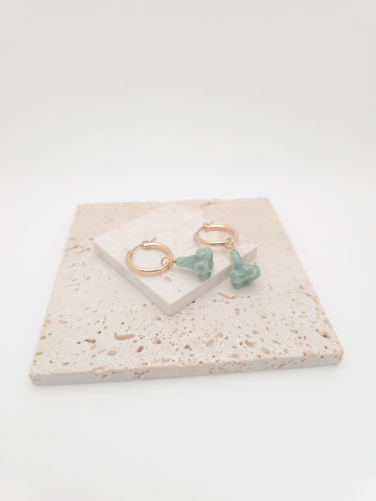Puakenikeni Jade Hoop Earrings