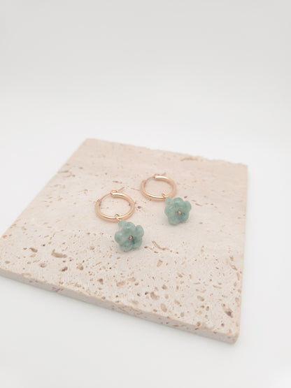 Puakenikeni Jade Hoop Earrings