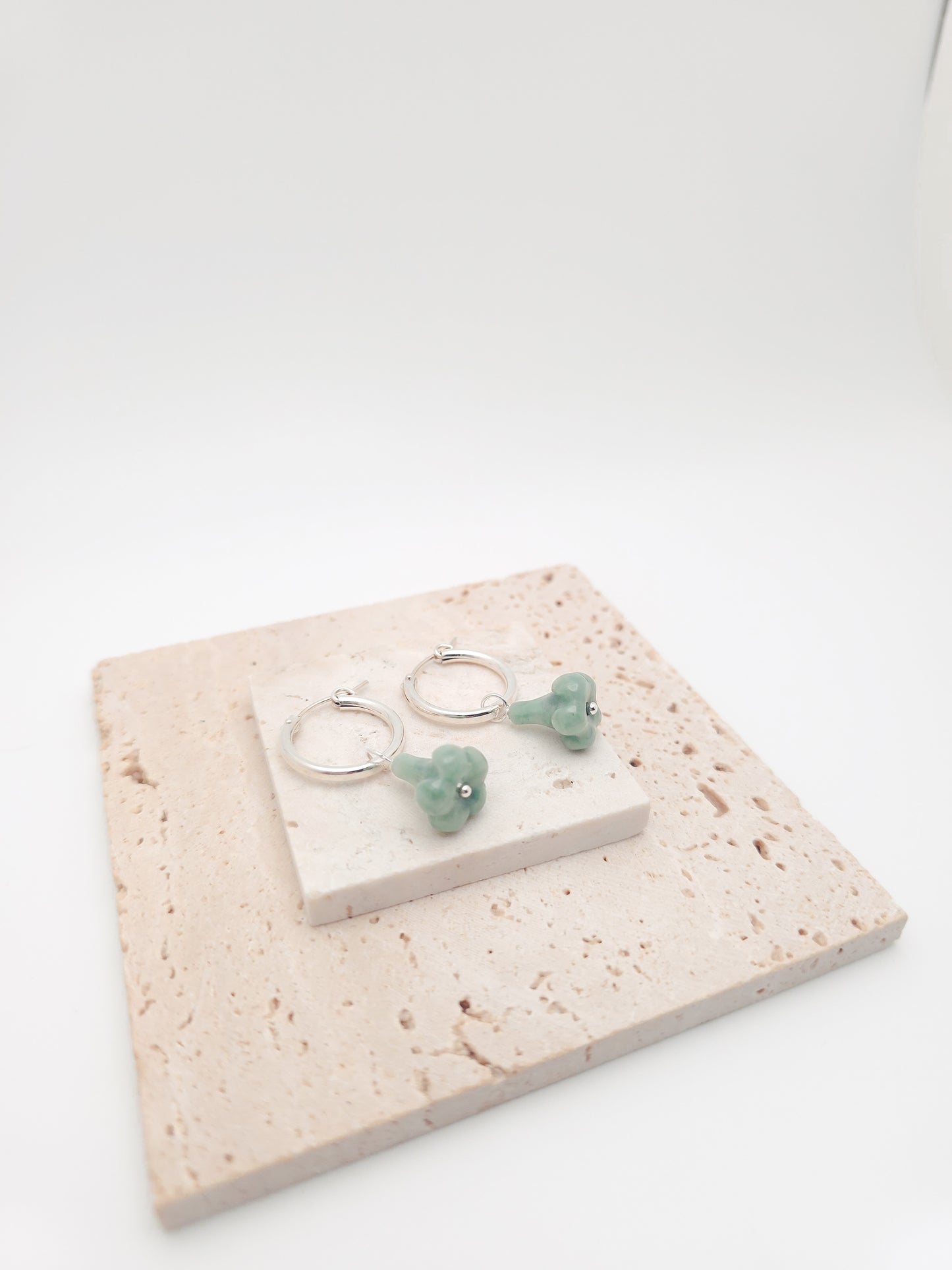 Puakenikeni Jade Hoop Earrings