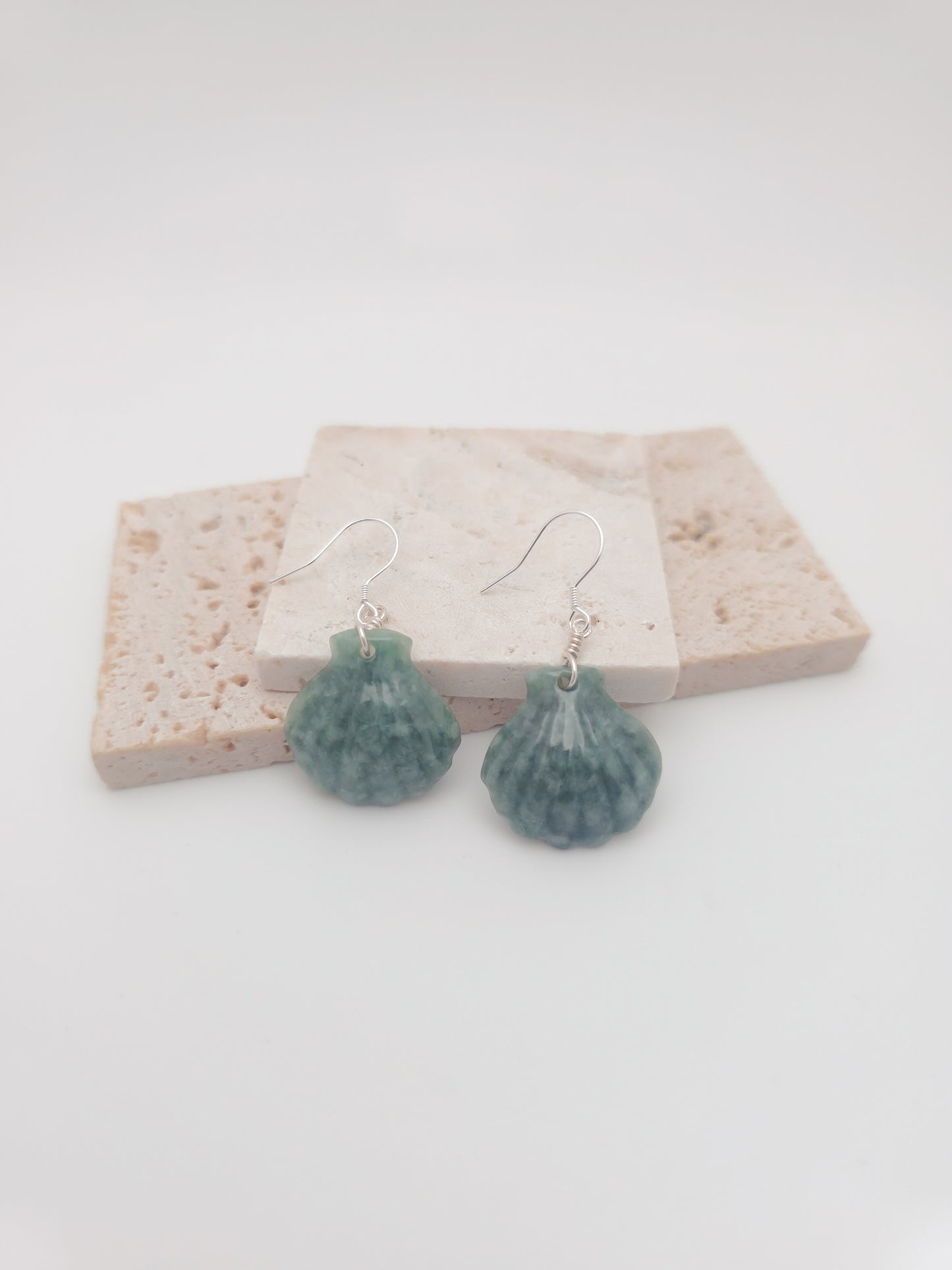 Sunrise Shell Jade Earrings