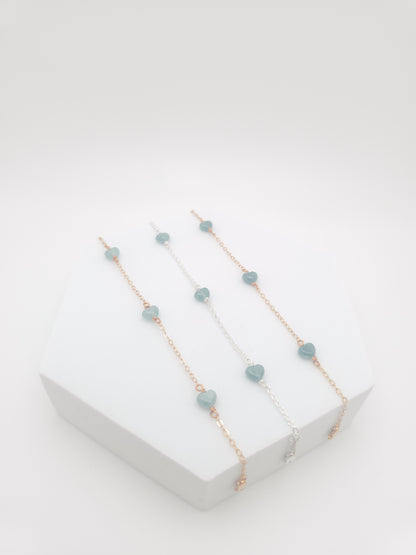 Three Hearts Jade Bracelet