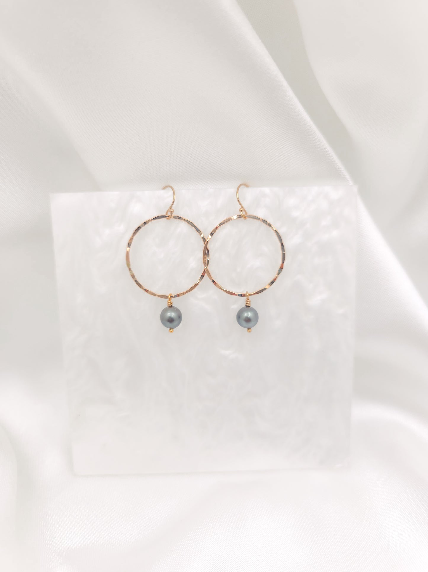 Tiana Hammered Hoop Earrings