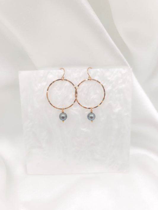 Tiana Hammered Hoop Earrings