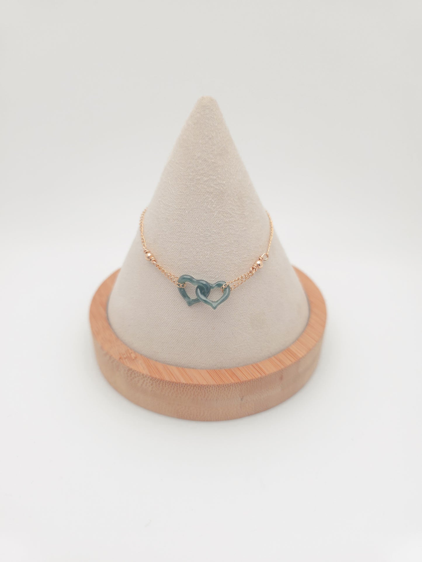 Two Hearts Jade Bracelet