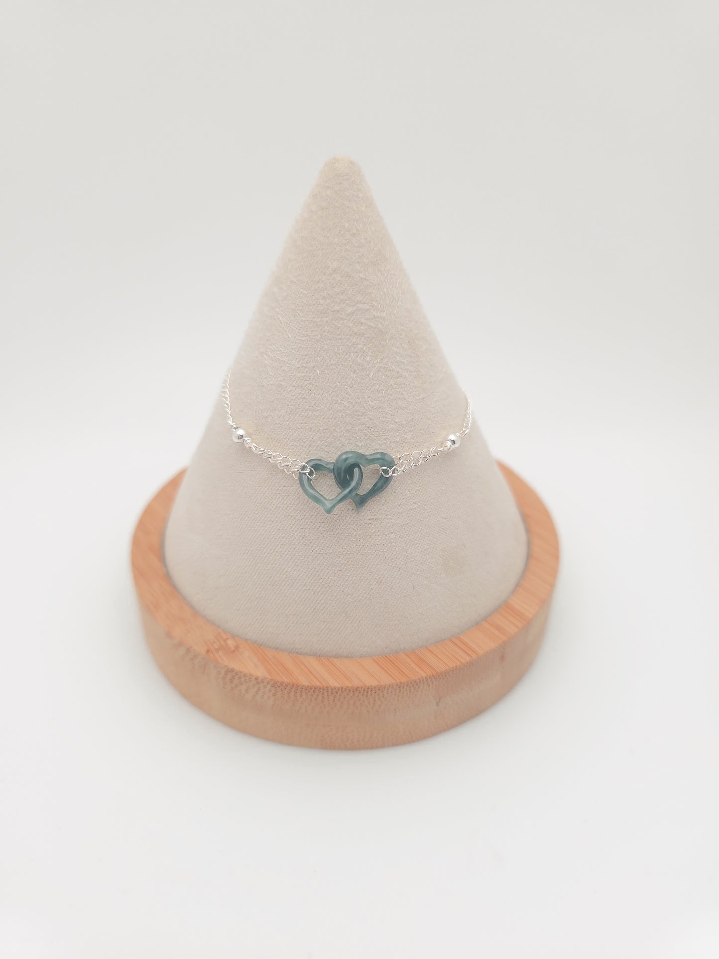 Two Hearts Jade Bracelet