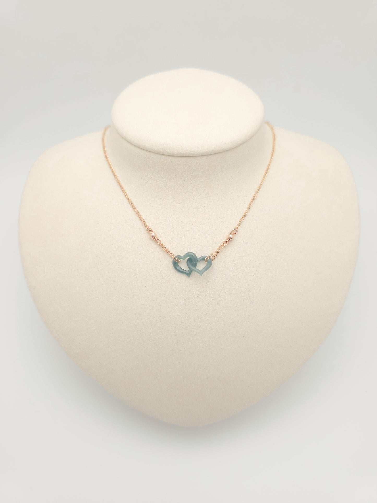 Two Hearts Jade Necklace