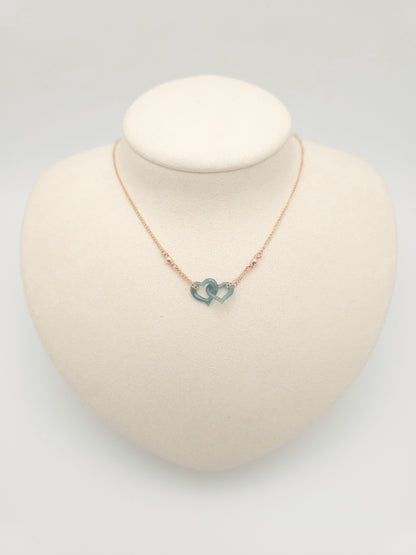 Two Hearts Jade Necklace