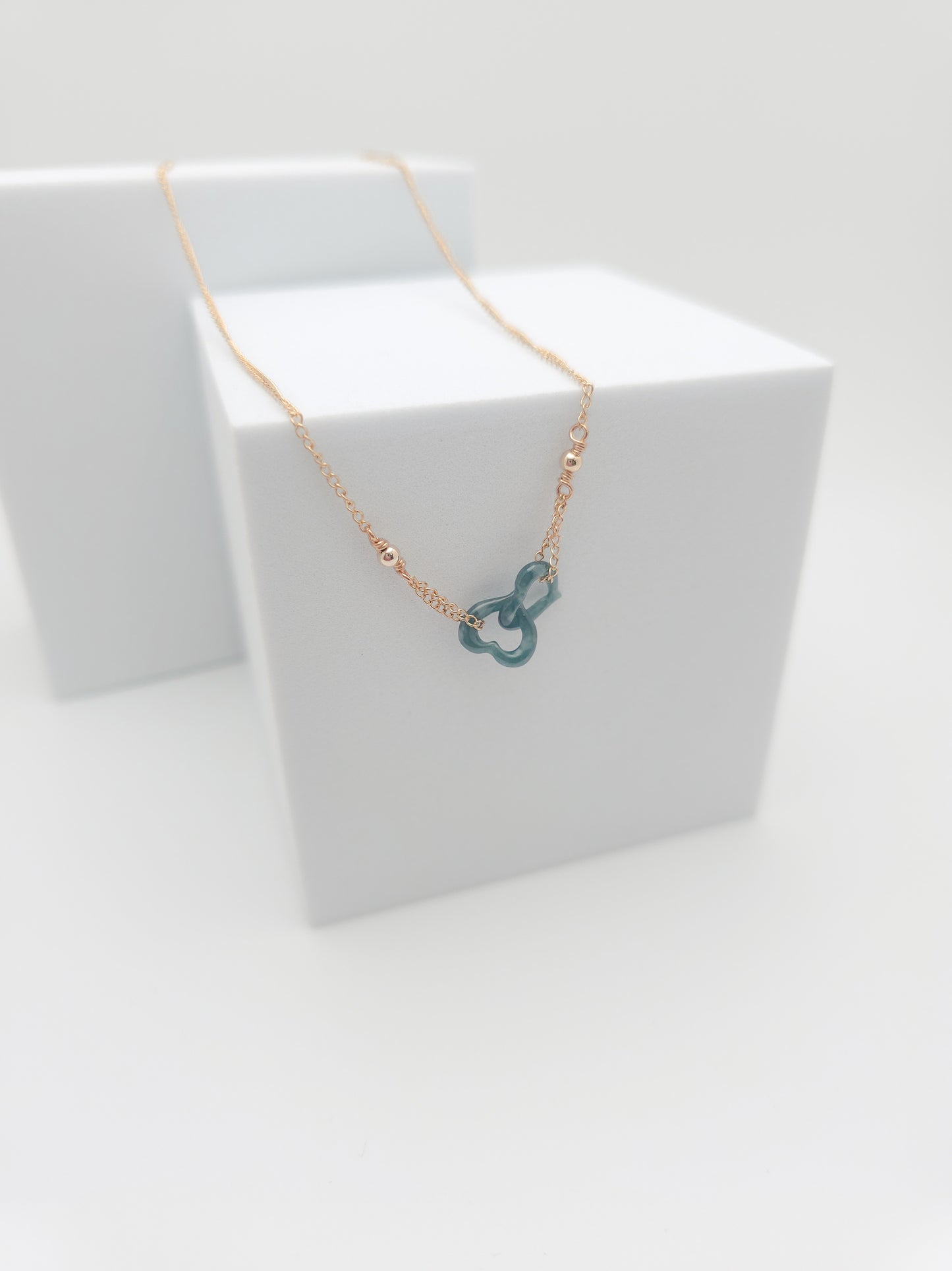 Two Hearts Jade Necklace