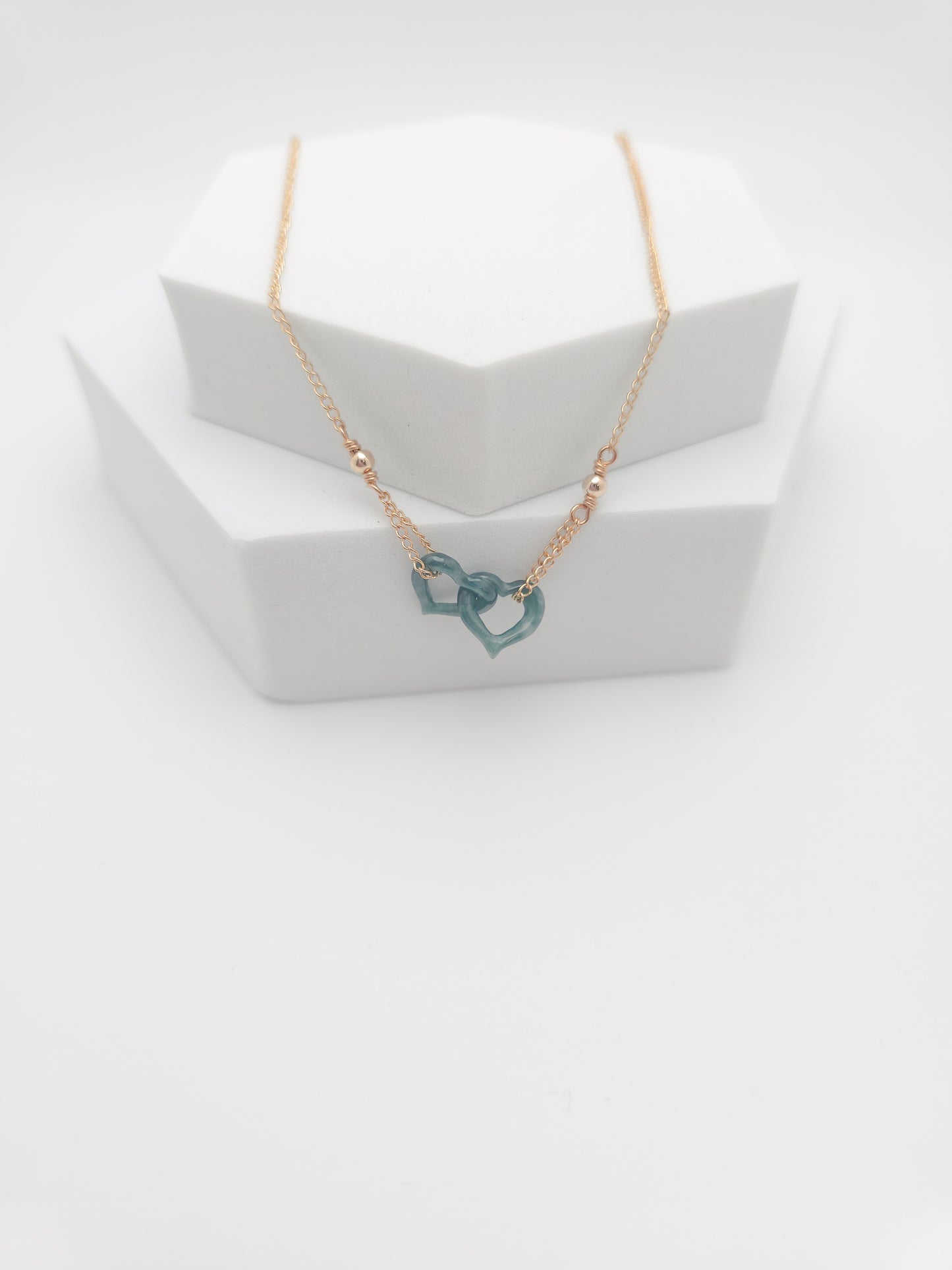 Two Hearts Jade Necklace