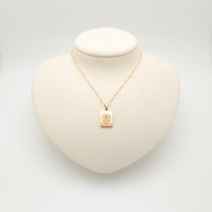 Engraved Anthurium Necklace