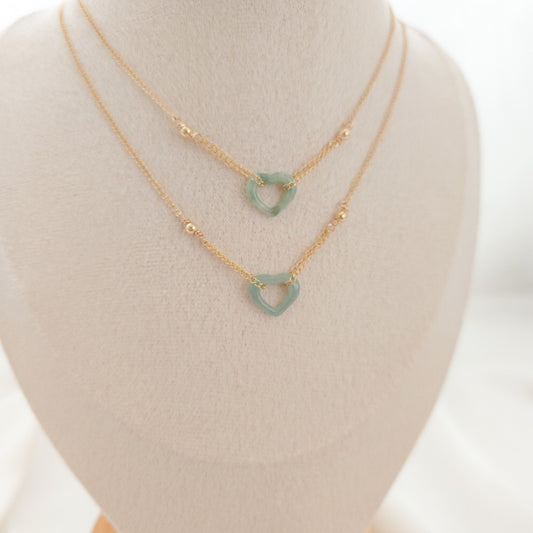 One Heart Jade Necklace