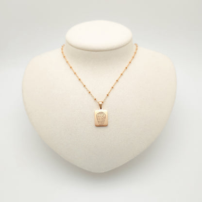 Engraved Hebrew Shell Necklace