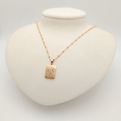 Engraved Puakenikeni Necklace